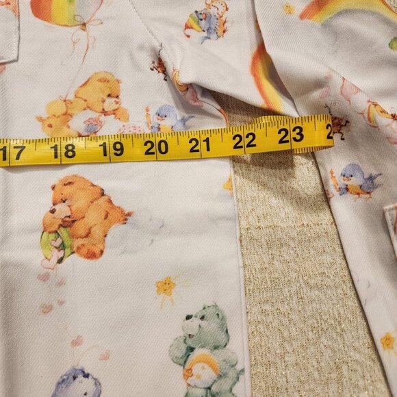 Cakeworthy Care Bears Cousins Flannel Button Down Shirt 80's Cartoon M NEW - Picture 9 of 11